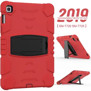 Airbag bumper thick silicone frame 10.5 robot case for Samsung Tab S5E shock wave stand case