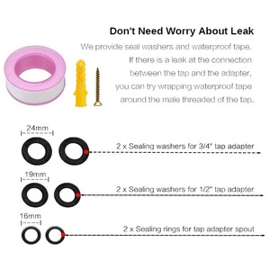 Outdoor Garden Tap Kit 1/<strong>2</strong> Inch BSP <strong>Hose</strong> Union With Brass Wall Plate Fixture Wall Mounted Outside <strong>Hose</strong> Fitting <strong>Set</strong> - Product Image 6