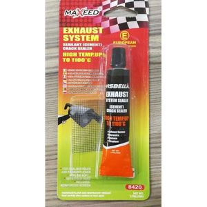 ZCQR DECO Maxeed Mastic d'étanchéité pour système d'échappement, sans résidus plastiques, scellant anti-fissures haute température jusqu'à 1100 °C, version européenne M0111 - Product Image 1