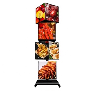 Panneau publicitaire personnalisé à 4 faces, menu rotatif, boîte lumineuse, cadre d'affichage, acrylique pour les magasins de fruits, les restaurants, les bars - Product Image 3