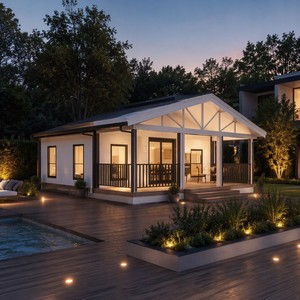 บ้านสำเร็จรูปหรูหรา SUNRISE ขนาด 40 ฟุต 20 ฟุต 2 3 4 5 ห้องนอน บ้านคอนเทนเนอร์พับได้ ขยายได้ เคลื่อนย้ายได้ - Product Image 1