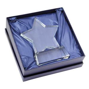 Trofeo Estrella de Cristal de 100 mm con Base, Estrella de Cristal Impresa con UV y Medalla de Papel para Premios, Ferias Comerciales y Bienvenida de Invitados - Product Image 3