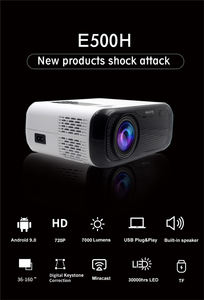Projecteur LCD multimédia 1080P Android 9, luminosité 700 lumens, haut-parleurs intégrés, TV portable grand <span class=keywords><strong>écran</strong></span> pour - Product Image 5