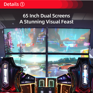 Funspace - Máquina de Juegos de Carreras de Autos de Metal de 65 Pulgadas, 1 Año de Garantía, <span class=keywords><strong>para</strong></span> Dos Jugadores, Funciona con Monedas, <span class=keywords><strong>Simulador</strong></span> de Conducción - Product Image 6