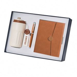 High Quality A5 Notebook Set With Pen Tea Mug <b>Cup</b> Customizable Exquisite Corporate Business Gift - Product Image 2