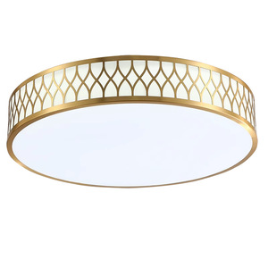 Luminaire de plafond en cuivre de style américain, motif unique, pour chambre à coucher, salle à manger, salon, créatif et élégant - Product Image 2