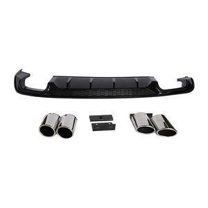 Diffuseur de pare-chocs arrière US Stock, version standard, noir brillant, lèvre de spoiler pour Audi A3 S3 8V.5 berline 2017-2019, non Sline. - Product Image 1