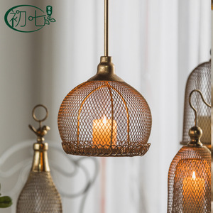 Portavelas de Metal Estilo Marroquí, Faroles de Jaula para Pájaros, Decoración del Hogar, Estilo Rústico Americano, Portavelas de Hierro Duradero - Product Image 3