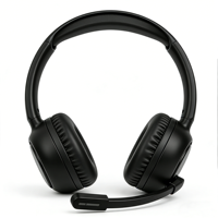 Casque sans fil supra-auriculaire binaural pour centre d'appels, Type-C BT 5.5, réduction de bruit ENC pour réunions et formations