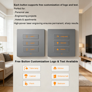 Luxury Premium 10A 3-way <strong>Touch</strong> Panel IP44 Waterproof Durable Zigbee Smart Life Smart Light Switch for Home Hotel Villa - Product Image 4