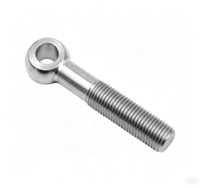 Boulon à œillet en acier inoxydable 304/316 finition brute, filetage M8, longueur 55 mm, DIN944, tête à joint lâche, boulon de levage à œillet pivotant