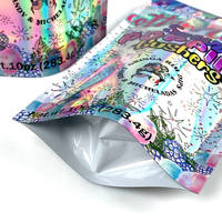 Holo Grafische Snoepverpakking, Iridescent Staande Zipzak, Herbruikbare Foliezak voor Snoep, Gummies en Snacks