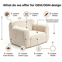 Fauteuil-canapé pour enfant ultra doux et confortable, rembourré de mousse compressée, idéal pour la lecture des tout-petits