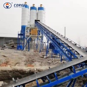 Centrale à béton fixe HZS120 COREY, directement de l'usine, avec silo à ciment et convoyeur à bande pour la production de béton prêt à l'emploi - Product Image 2