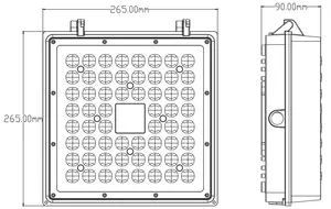 Wand-LED-Baldachin Licht für Tankstelle hochwertige 100Watt 120Watt 150Watt 200Watt super helle LED-Baldachin Fabrik