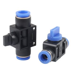Hvff 6 8 10 12 Manual Valve Plastic Pneumatic Component <b>Quick</b> Connect Air Hose <b>Connector</b> For High Pressure Gas System - Product Image 1