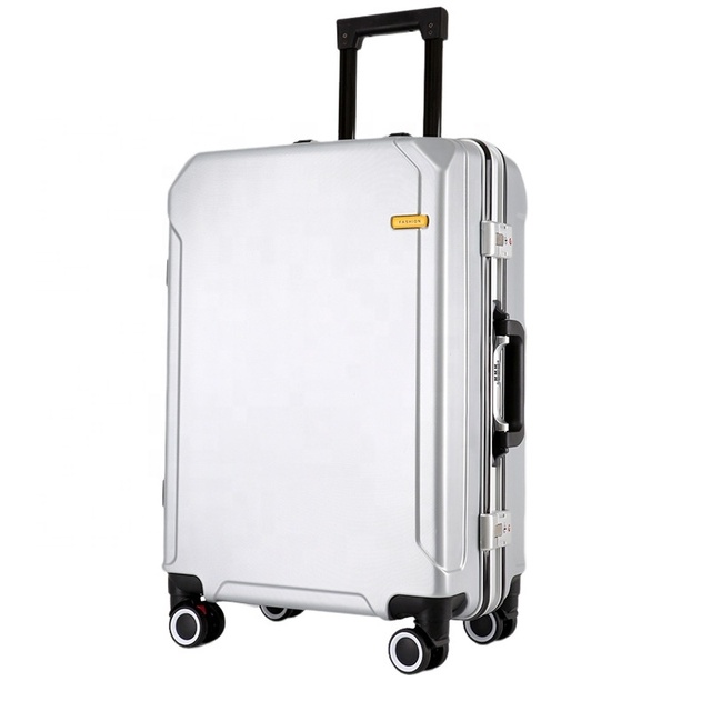 PC Aluminum Frame Carry on Luggage Suitcases 20/24/28 Inch Trolley Travelling Bags With USB Anti Theft Suitcase Gift