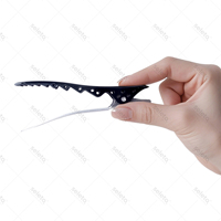 Pince de sectionnement réglable en aluminium anodisé avec broche de sectionnement noir mat pour coiffure et barbier
