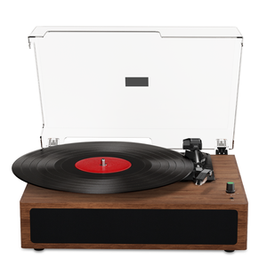 Fonógrafo de Madera Estilo Vintage a <span class=keywords><strong>Buen</strong></span> Precio, Reproductor de Discos Todo en Uno, <span class=keywords><strong>Tocadiscos</strong></span> Portátil de Madera - Product Image 1