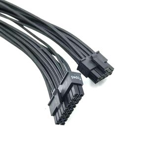 Câble d'alimentation en cuivre gainé 18AWG 24 broches vers 18+10 broches pour <span class=keywords><strong>Corsair</strong></span> SF450/SF600/SF750/SFX <span class=keywords><strong>80</strong></span>+ (30cm) Utilisation sur ordinateur de bureau - Product Image 6