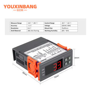 Controlador electrónico de temperatura inteligente STC <span class=keywords><strong>8080A</strong></span> + para refrigerador de almacenamiento en frío, instrumento de temperatura de descongelación - Product Image 2