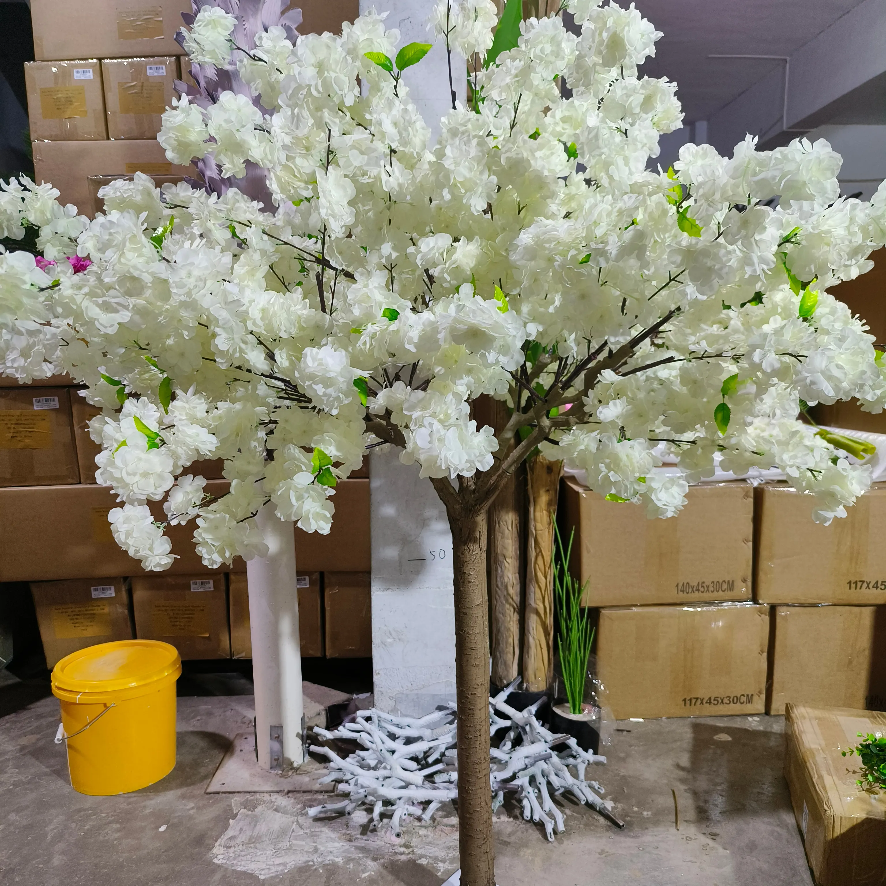 Indoor Plants Trees Flower Willow Large Decoration Wisteria Wedding Centerpiece Artificial Cherry Blossom Tree