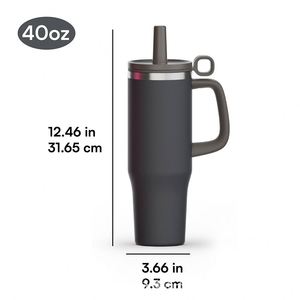 Vaso Térmico de Acero Inoxidable de Doble Pared con Aislamiento al Vacío de 50oz/40oz, con Asa, Aislamiento Térmico de 24-36 Horas, Estilo Deportivo, para Agua Hirviendo - Product Image 3