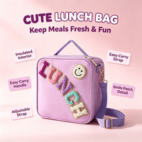 Sac isotherme pour enfants, boîte à lunch pour l'école, sac de transport pour pique-nique, panier à lunch pour garçons et filles, réutilisable