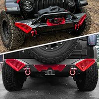 Nouveau pare-chocs avant tout-terrain pour Jeep JL JLU et Gladiator JT (2018-2025) – Barre de protection en acier avec plaque de treuil intégrée, fixation par boulons
