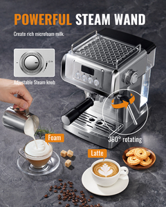 60 Oz Réservoir D'eau 20 Bar En Acier Inoxydable <span class=keywords><strong>Machine</strong></span> À Espresso Mousseur À Lait Baguette À Vapeur Cuisine <span class=keywords><strong>Enfant</strong></span> <span class=keywords><strong>Machine</strong></span> À Café Automatique - Product Image 4