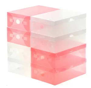 Популярная прямоугольная прозрачная пластиковая коробка для обуви, пластиковая коробка для обуви