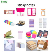 Bloc-notes autocollants magnétiques créatifs de la série Starlight Coral, personnalisables, 10x10cm, colorés, pour messages et index