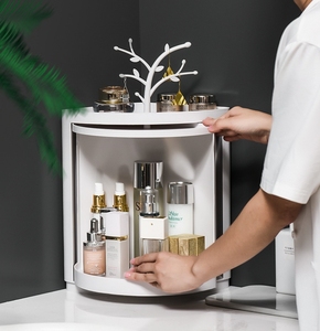 Organizador multifuncional <span class=keywords><strong>de</strong></span> plástico ABS para baño y <span class=keywords><strong>cocina</strong></span>, estante <span class=keywords><strong>de</strong></span> almacenamiento <span class=keywords><strong>de</strong></span> gabinete cosmético adhesivo <span class=keywords><strong>giratorio</strong></span> <span class=keywords><strong>de</strong></span> esquina para herramientas <span class=keywords><strong>de</strong></span> maquillaje - Product Image 3
