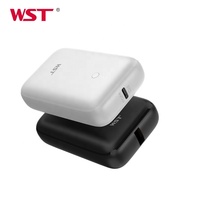 WST en stock, vente en gros, promotion, fabricant de batteries externes, nouveaux produits innovants, 10000 mAh, meilleure batterie externe USB mini à charge rapide