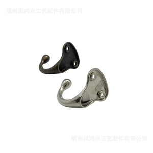 Gancho de pared de aleación de zinc estilo antiguo, colgador de doble orificio para puerta o pared, herraje decorativo duradero - Product Image 4