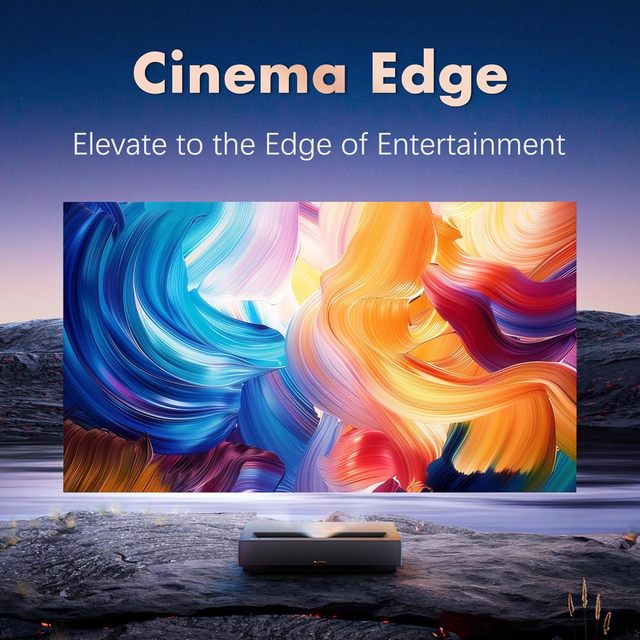Formovie Cinema Edge 4K Ultra HD UST Laser Projector Ultra Short Throw Google TV 150" ALPD Laser TV Audio DTS-H Home Theater