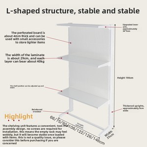 Armoire moderne en panneaux perforés, <span class=keywords><strong>dressing</strong></span> ouvert sur pied, rangement multifonctionnel, étagère métallique, penderie pour <span class=keywords><strong>filles</strong></span> - Product Image 2