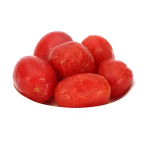 Tomat potongan 100% berkualitas tinggi diproduksi di Tiongkok, dikemas dalam kaleng, 400g, untuk ekspor.