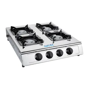 China Manufacturers Flame Burner Gas Stove Integrated 4 Burner Gas Counter top