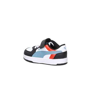 Sneakers Puma per Bambini Bianche e Nere con Chiusura in Velcro Stile Basket - Product Image 3