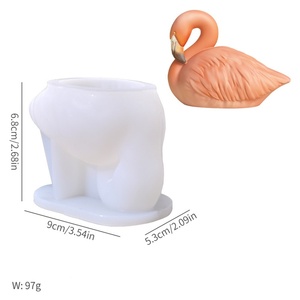 Moule à bougie en silicone Flamingo, écologique, compatible lave-vaisselle, pour la décoration de la maison, bougies parfumées en résine - Product Image 5