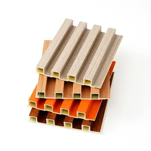 Hotel 160*23 Wood Pure Great Wall Board Exterior Indoor Decorative PVC Interior 3D Wpc Wall Panel