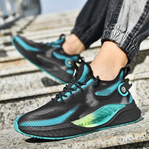 Chaussures de course décontractées imperméables tendance pour hommes, idéales pour l'été, le sport, respirantes, avec bout en maille, semelle intérieure en PVC, à lacets, pour le printemps, l'automne et l'hiver - Product Image 4