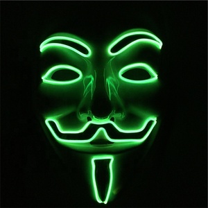 Shenzhen fabricante de Led que brilla intensamente parte EL alambre de <span class=keywords><strong>V</strong></span> de <span class=keywords><strong>Vendetta</strong></span> máscara - Product Image 6