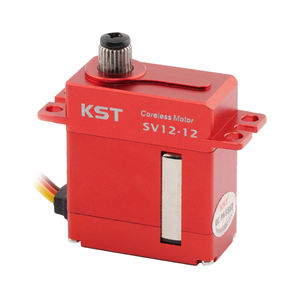 Ventas Calientes KST SV12-12 DC12V Super Alto Voltaje 9.0Kgf.cm 0.10seg/60. Servo de Aleación de Aluminio sin Núcleo con Arranque Suave para Helicópteros RC - Product Image 3