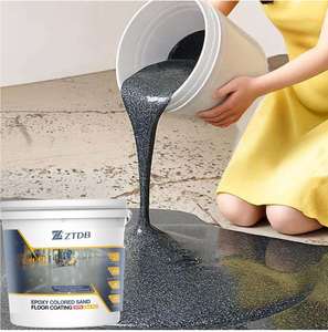 Peinture de sol en sable de couleur époxy à haute dureté, revêtement liquide anti-âge anti-nivellement résistant à l'usure - Product Image 1