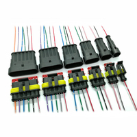 Konektor Otomotif TE AMP Superseal Seri 1.5MM Tahan Air 1 2 3 4 5 6 Pin, Kabel Harness Perakitan untuk Truk Scania
