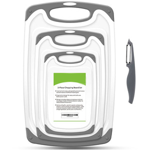 Bamboo plastic cutting board natural chopping board set safe material custom logo