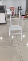 Chaises en bambou blanches pas chères en gros pour mariage, chaises d'extérieur élégantes pour réceptions de mariage