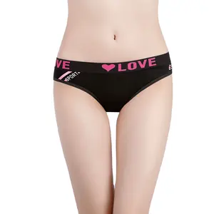 New Best-selling Pure Cotton Breathable Letters Lingerie Women's Underwear Sexy Video Low-rise